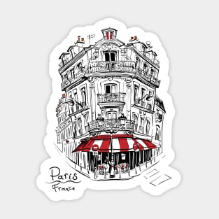 Typical Parisian house, France Sticker